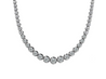 Platinum 3 Carat Diamond Graduated Tennis Choker Necklace