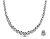 Platinum 3 Carat Diamond Graduated Tennis Choker Necklace