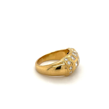 Princess Cut Diamond Cluster Dome Ring in 18k Yellow Gold – Assay Jewelers