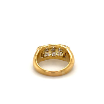 Princess Cut Diamond Cluster Dome Ring in 18k Yellow Gold – Assay Jewelers