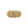 Prinzessschliff-Diamant-Cluster-Dome-Ring in 18k Gelbgold