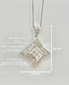 Princess Cut White Gold Diamond Star Necklace in 18k White Gold