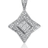 Princess Cut White Gold Diamond Star Necklace in 18k White Gold - ASSAY