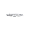 Princess cut diamonds in thin 18k gold ring setting - ASSAY