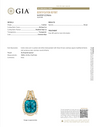 Rare GIA Certified 50 Carat Greenish Blue Zircon Pendant Necklace with Diamonds in Platinum & 18K Yellow Gold-Necklace-ASSAY