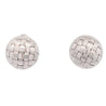 Roberto Coin Frosted Woven Round 18K White Gold Appassionata Stud Earrings