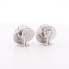 Roberto Coin Frosted Woven Round 18K White Gold Appassionata Stud Earrings