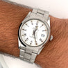 Rolex 34mm Oyster Perpetual Date Ref. 15200 White Dial Roman Numerals and Oyster Bracelet in Stainless Steel Watch-Watch-ASSAY