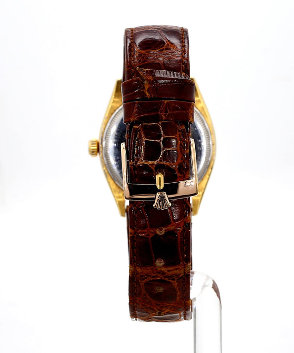 Rolex 34mm Oysterdate Precision 6294 Two Tone Honeycomb Bowtie Gold Watch