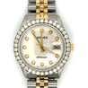 Rolex 36mm DateJust White Jubilee Dial Ref. 1601 With Diamond Bezel-Watches-ASSAY