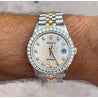 Rolex 36mm DateJust White Jubilee Dial Ref. 1601 With Diamond Bezel-Watches-ASSAY