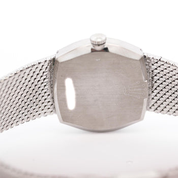 Rolex Cellini 3801 Silver Dial 26mm 18K White Gold Vintage Ladies Watch – Assay Jewelers