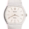 Rolex Cellini 3801 Silver Dial 26mm 18K White Gold Vintage Ladies Watch