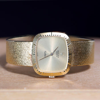 Rolex Cellini 4082 Gold Dial 18K Yellow Gold Bracelet Circa 1976 Vintage Watch – Assay Jewelers