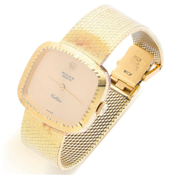 Rolex Cellini 4082 Gold Dial 18K Yellow Gold Bracelet Circa 1976 Vintage Watch – Assay Jewelers