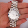 Rolex DateJust President Diamond & Sapphire Encrusted Watch With Box