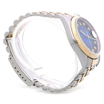 Rolex Datejust 16233 Blue Gradient Factory Diamond Dial Watch – Assay Jewelers