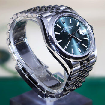 Rolex Datejust 36mm 126200 Mint Green Dial Steel 2023 Jubilee Watch – Assay Jewelers