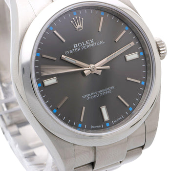 Rolex Oyster Perpetual 114300 Rhodium Dial 39mm Stainless Steel Full Set Watch – Assay Jewelers