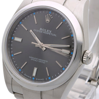 Rolex Oyster Perpetual 114300 Rhodium Dial 39mm Stainless Steel Full Set Watch – Assay Jewelers