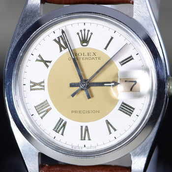 Rolex Oysterdate Precision 6694 Two-Tone Tuxedo Dial Circa 1959 Vintage Watch – Assay Jewelers