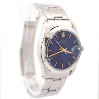 Rolex Oysterdate Precision Ref. 6694 Blue Dial 34mm Stainless Steel Wristwatch – Assay Jewelers