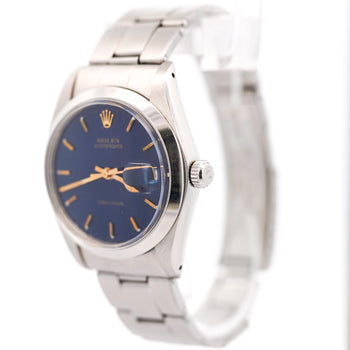 Rolex Oysterdate Precision Ref. 6694 Blue Dial 34mm Stainless Steel Wristwatch – Assay Jewelers