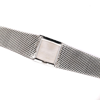 Rolex Precision 2157 Ladies 18k White Gold Diamond Bezel Blue Dial Watch 1972 – Assay Jewelers