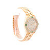 Rolex President Datejust 26mm 18K Gold Emerald & Diamond Ladies Watch