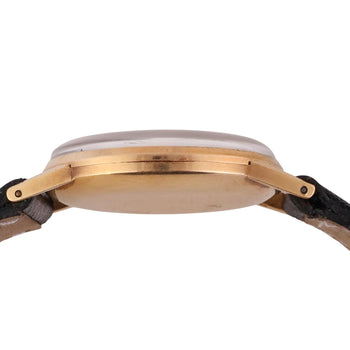 Rolex Speckled Gold Dial 33MM 18K Gold Precision Leather Watch – Assay Jewelers