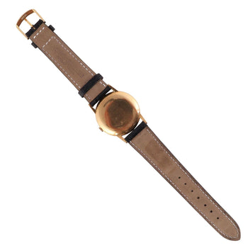 Rolex Speckled Gold Dial 33MM 18K Gold Precision Leather Watch – Assay Jewelers