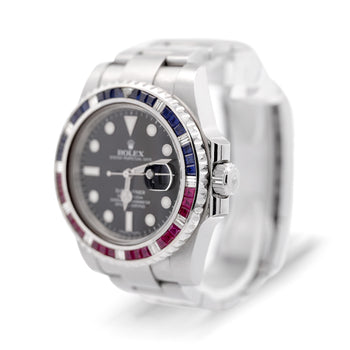 Rolex Submariner Date 116610 USA "4th of July" Ruby Sapphire Diamond Bezel Watch w Papers – Assay Jewelers