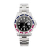 Rolex Submariner Date 116610 USA "4th of July" Ruby Sapphire Diamond Bezel Watch w Papers