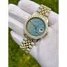 Rolex Tiffany Blue Fully Iced Out Diamond Datejust Watch-Watches-ASSAY