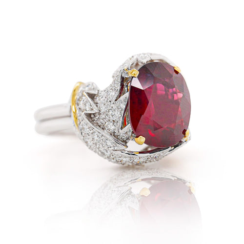 Schlumberger For Tiffany & Co. No Heat 6 Carat Ruby and Diamond Ring