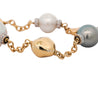 South Sea and Akoya Pearl With Gold Beads 18K Gold Station Bracelet