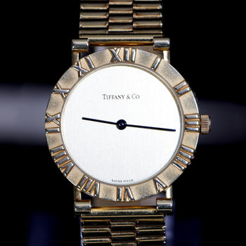 Tiffany & Co Atlas 18K Gold 31mm Cream Dial Quartz 3 Row Bracelet Watch – Assay Jewelers
