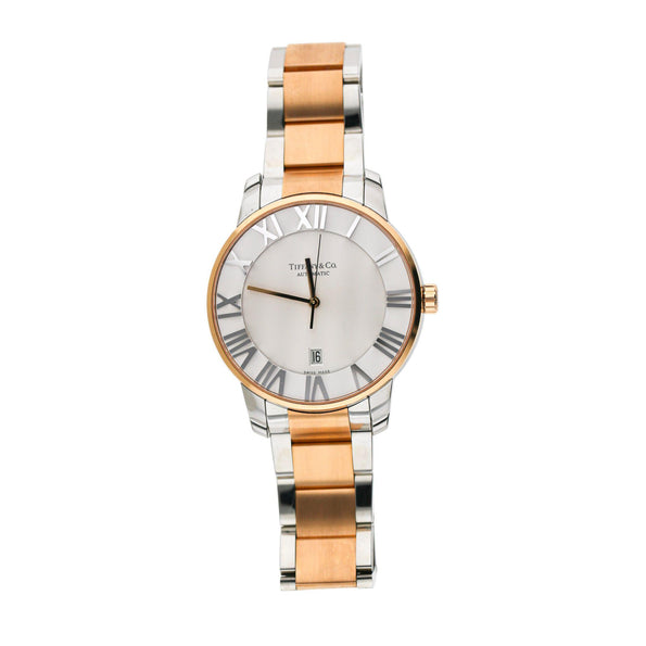 Tiffany & Co Atlas T1115 42mm Automatic 18K Rose Gold Steel 2 Tone Watch