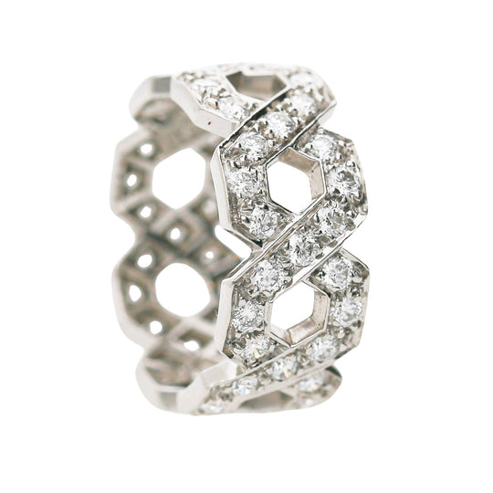 Tiffany & Co Hexagon 1.2 Carat Diamond Platinum Eternity Band Ring