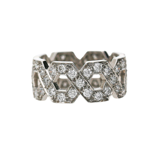 Tiffany & Co Hexagon 1.2 Carat Diamond Platinum Eternity Band Ring