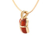 Tiffany & Co. Carnelian Pendant in 18K Gold Snake Chain Necklace