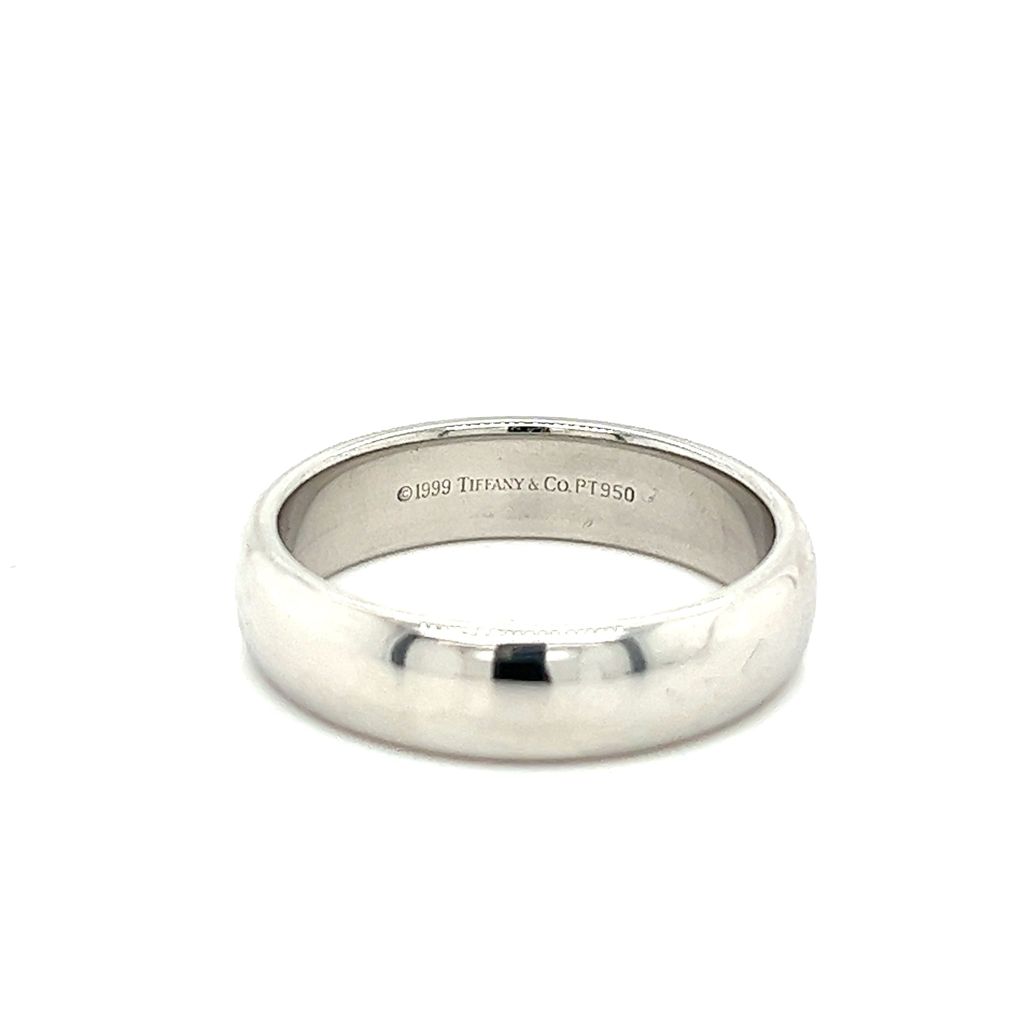 Tiffany Signed 6MM Platinum Mens Wedding Band Ring – ASSAY