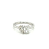 Toi Et Moi Emerald & Pear Cut Lab Diamond Engagement Ring in 18K White Gold