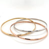 Tri-Color Interlocking Bangle in 18k White, Rose, and Yellow Gold-Bangle-ASSAY