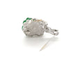 Untreated Jade and Diamond Flower Grapevine Brooch/Pendant-Brooches & Lapel Pins-ASSAY