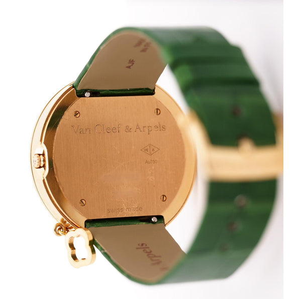 Van Cleef & Arpels 38mm Diamond 18k Gold Charms Watch w/ Box