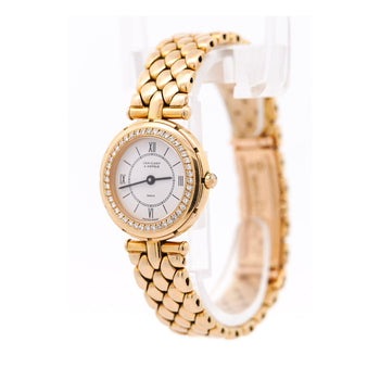 Van Cleef & Arpels La Collection 18K Gold Diamond Bezel Ladies Watch – Assay Jewelers