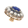 Natural No Heat 3.82 Carat Sapphire Brooch & Sapphire Stones in Silver & 9K Gold