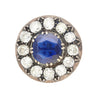 Natural No Heat 3.82 Carat Sapphire Brooch & Sapphire Stones in Silver & 9K Gold