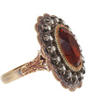 Victorian Era Antique 3.5 Carat Citrine and Diamond GIA Certified in Silver/Gold Ring